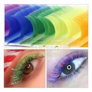 EMEDA Eyelash Extension | Rainbow 6 Colors | 0.07 C Curl | 15mm