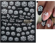5D Embossed Nail Art Stickers - JP 1036 Nail Art