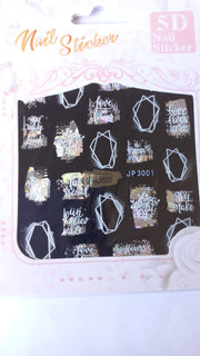 5D Embossed Nail Art Stickers - JP 3001 Nail Art