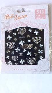 5D Embossed Nail Art Stickers - JP 3017 Nail Art