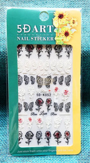 5D Embossed Nail Art Stickers - 5D-K052 Nail Stickers