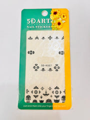 5D Embossed Nail Art Stickers - 5D-K057 Nail Stickers