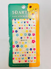 5D Embossed Nail Art Stickers - 5D-K113 Nail Stickers