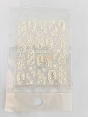 5D Embossed Nail Art Stickers - STZ-5D12 Nail Stickers