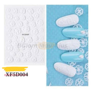 5D Nail Stickers - Available in 16 designs XF5D004 Nail Stickers