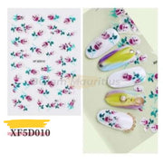 5D Nail Stickers - Available in 16 designs XF5D010 Nail Stickers