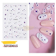 5D Nail Stickers - Available in 16 designs XF5D015 Nail Stickers
