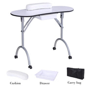 Foldable Manicure Station with Carry bag - White MT-005