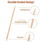 5pcs 11.4cm Cuticle Wood Pusher (Orange Wood Stick) Orange Wood Stick