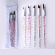 5pcs Crystal Unicorn Acrylic Nail Brush Set | Nail Art Tools Nail Art Brush