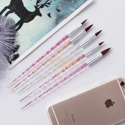5pcs Crystal Unicorn Acrylic Nail Brush Set | Nail Art Tools Nail Art Brush