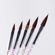 5pcs Crystal Unicorn Acrylic Nail Brush Set | Nail Art Tools Nail Art Brush