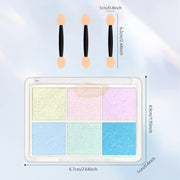 6 Colors Magic Aurora Nail Powder with 3 Applicators | 001 Nail Powder