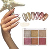 6 Colors Magic Aurora Nail Powder with 3 Applicators | 002 Nail Powder