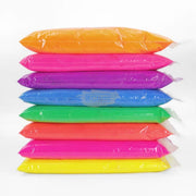 6 Colors Rainbow Neon Pigment Powder Stack Tower Nail Brush