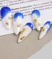6pcs 3D Ocean Theme Nail Charms Nail Decorations DIY Ocean 3D Charms & Beads