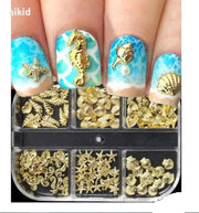 6pcs 3D Ocean Theme Nail Charms Nail Decorations DIY Ocean 3D Charms & Beads