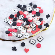 6 Grids-Box Poker Clay | Nail Decoration DIY 3D Poker Charms