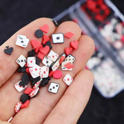 6 Grids-Box Poker Clay | Nail Decoration DIY 3D Poker Charms