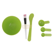 6-piece Face Mask Mixing Bowl Set Apple Green Facial Bowl