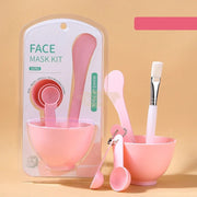 6-piece Face Mask Mixing Bowl Set Pink Facial Bowl