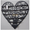 6-Tier Heart Shaped Wall-Mounted Nail Polish Display Rack 95cm - Black (rack only)