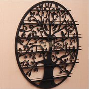 6-Tier Tree Wall-Mounted Nail Polish Metal Display Rack 95cm - Black (rack only)