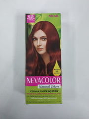 Nevacolor Natural Colors Permanent Hair Color Cream Set | 6.66 Dazzling Red