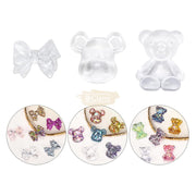 60 pcs Clear Bow Tie Shaped Nail Swatch Nail Art Tool