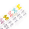 60 pcs Clear Bow Tie Shaped Nail Swatch Nail Art Tool