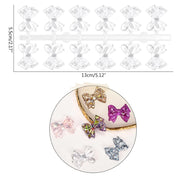 60 pcs Clear Bow Tie Shaped Nail Swatch Nail Art Tool