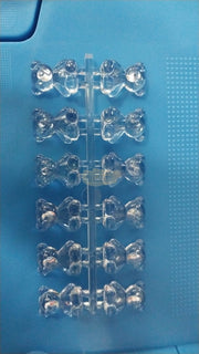 60 pcs Clear Teddy Bear Shaped Nail Swatch Nail Art Tool