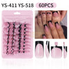 60pcs Black French Press-On Nails | Full Cover Press‑On Nails