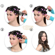 60pcs No Heat Hair Perm Rods With Elastic Rubber Band Set | 5 Sizes Hair Rollers