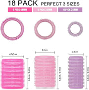 Self-Grip Hair Roller Curler Set | 33 pieces