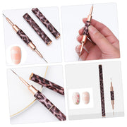 Leopard Print Double-Sided Nail Art Liner Brush (price per piece)