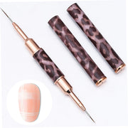 Leopard Print Double-Sided Nail Art Liner Brush (price per piece)