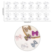 60 pcs Clear Bow Tie Shaped Nail Swatch