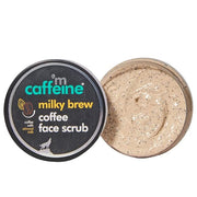 mCaffeine Milk & Coffee Moisturizing Face Scrub for Gentle Exfoliation & Tan Removal | Scrub with Shea Butter & Almond Milk for Fresh & Glowing Skin | Face Scrub for Women & Men and All Skin Types
