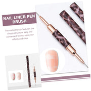 Leopard Print Double-Sided Nail Art Liner Brush (price per piece)