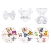 40 pcs Clear Bear Head Shaped Nail Swatch