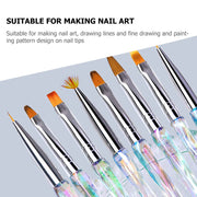 9 pcs Nail Art Brush Set | Aurora Ice