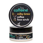 mCaffeine Milk & Coffee Moisturizing Face Scrub for Gentle Exfoliation & Tan Removal | Scrub with Shea Butter & Almond Milk for Fresh & Glowing Skin | Face Scrub for Women & Men and All Skin Types