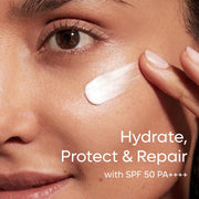mCaffeine Kombucha Hydra Repair Sunscreen SPF50 PA++++ | UVA & UVB Protection, No White Cast | Hyaluronic Acid, Ceramides Sunscreen for Hydration & Barrier Repair | All Skin Types - 50ml