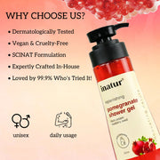 Inatur Pomegranate Shower Gel 350ml | Sulphate-Free Replenishing