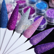 6pcs Fine Sugar Powder Nail Glitter Set | 12 Nail Powder