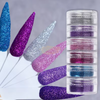 6pcs Fine Sugar Powder Nail Glitter Set | 12 Nail Powder