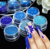 6pcs Fine Sugar Powder Nail Glitter Set | 13 Nail Powder