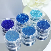 6pcs Fine Sugar Powder Nail Glitter Set | 13 Nail Powder