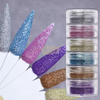 6pcs Fine Sugar Powder Nail Glitter Set | 9 Nail Powder